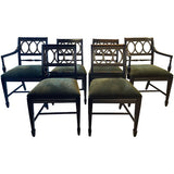 22" Finished Vintage Chair Set of 6 #08833