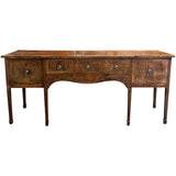 89" Unfinished 3 Drawer 2 Door Vintage Console Table #08998
