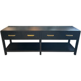 80" Finished 4 Drawer Vintage Console #08831