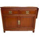 42"-54" Unfinished 2 Door 2 Drawer Vintage Bar Cart #08837