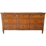 64" Unfinished 9 Drawer Drexel Vintage Dresser #08945