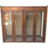61.25" Unfinished 4 Door Vintage Bamboo Style Hutch Top #08937