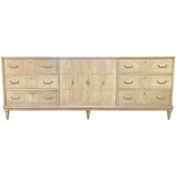 84" Unfinished 2 Door 6 Drawer American Of Martinsville Vintage Buffet #08899