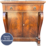 26" Unfinished 2 Door 1 Drawer Vintage Buffet #08984