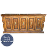 68" Unfinished 5 Door Vintage Buffet #08958