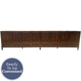 128.5" Unfinished 8 Door Vintage Buffet #08919