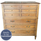 42" Unfinished 9 Drawer Drexel Vintage Tallboy #08719
