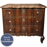 30.5" Unfinished 3 Drawer Baker Furniture Vintage Dresser #08959
