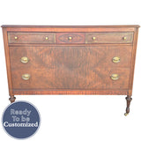 50" Unfinished 3 Drawer Revell & Co. Chicago Vintage Dresser #08905