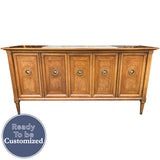 64" Unfinished 4 Door Vintage Buffet #08823