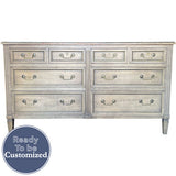 59.5" Unfinished 10 Drawer Henredon Vintage Dresser #08824