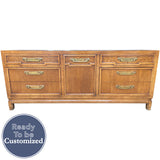 70" Unfinished 1 Door 6 Drawer Fancher Vintage Buffet #08910
