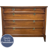 40" Unfinished 4 Drawer Vintage Dresser #08929