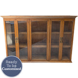 61.25" Unfinished 4 Door Vintage Hutch Top #08938