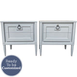 23" Unfinished 2 Drawer Basic Witz Vintage Nightstand Set of 2 #08898
