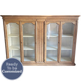 64" Unfinished 4 Door Vintage Hutch Top #08952