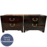 25" Unfinished 2 Drawer White Fine Furniture Vintage Nightstand Set of 2 #08903