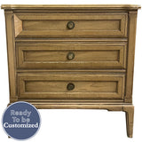 26" Unfinished 3 Drawer Vintage Single Nightstand #08994