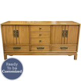 62" Unfinished 4 Door 6 Drawer Vintage Buffet #08937