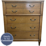 36" Unfinished 5 Drawer Century Vintage Tallboy #08932