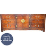 75" Unfinished 2 Door 6 Drawer White Fine Furniture Vintage Buffet #08865