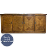 73" Unfinished 4 Door American Of Martinsville Vintage Buffet #08941