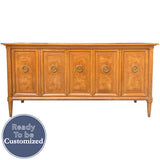 64" Unfinished 4 Door Vintage Buffet #09001