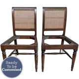 20" Unfinished Vintage Chair Set of 2 #08975