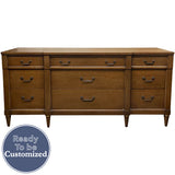 70" Unfinished 9 Drawer John M. Smyth Company Vintage Dresser #08934