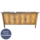 72" Unfinished 4 Door Vintage Buffet #08842