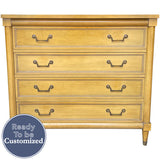 36.5" Unfinished 4 Drawer Vintage Dresser #08901