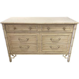 46" Unfinished 6 Drawer Thomasville Vintage Bamboo Style Dresser #08531