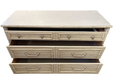 Load image into Gallery viewer, 46&quot; Unfinished 6 Drawer Thomasville Vintage Bamboo Style Dresser #08531
