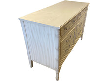 Load image into Gallery viewer, 46&quot; Unfinished 6 Drawer Thomasville Vintage Bamboo Style Dresser #08531
