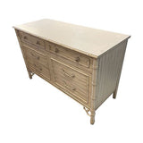46" Unfinished 6 Drawer Thomasville Vintage Bamboo Style Dresser #08531