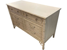 Load image into Gallery viewer, 46&quot; Unfinished 6 Drawer Thomasville Vintage Bamboo Style Dresser #08531
