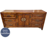 66" Unfinished 6 Drawer 2 Door Vintage Buffet #08550