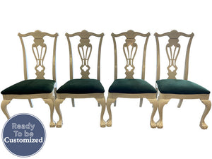 21" Finished Vintage Chair Set of 4 #08581