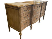 Load image into Gallery viewer, 64&quot; Unfinished 9 Drawer Vintage Dresser #08605
