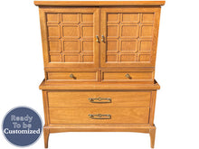 Load image into Gallery viewer, 40&quot; Unfinished 2 Door 4 Drawer United Vintage Hutch #08610
