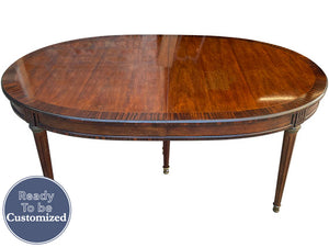 76"-136" Extendable Unfinished Vintage Dining Table #08612