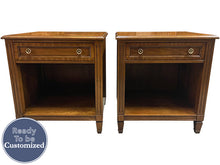 Load image into Gallery viewer, 22&quot; Unfinished 1 Drawer Kindel Vintage Nightstand Set of 2 #08623
