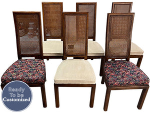 19" Unfinished Vintage Chair Set of 6 #08247