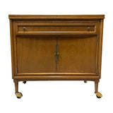 36" Finished Stiletto Gloss 2 Door 1 Drawer Vintage Bar Cart #08634
