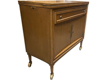 Load image into Gallery viewer, 36&quot; Unfinished 2 Door 1 Drawer Vintage Bar Cart #08634
