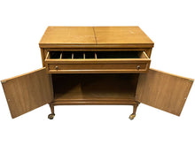 Load image into Gallery viewer, 36&quot; Unfinished 2 Door 1 Drawer Vintage Bar Cart #08634
