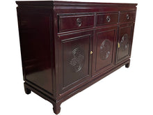 Load image into Gallery viewer, 54&quot; Finished Electric Blue High Gloss 2 Door 3 Drawer Vintage Buffet #08641
