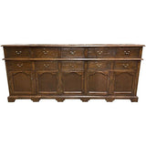 88" Unfinished 8 Drawer 5 Door Vintage Buffet #08644