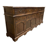 88" Unfinished 8 Drawer 5 Door Vintage Buffet #08644