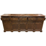 88" Unfinished 8 Drawer 5 Door Vintage Buffet #08644